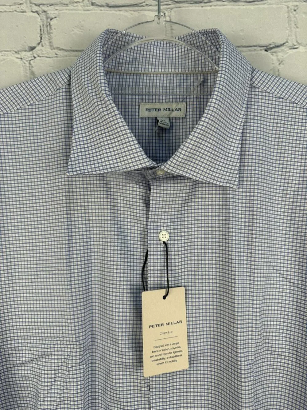 Peter Millar Men's Jackson Crown Lite Stretch Sport Shirt, Size XL,‎ Deep Violet